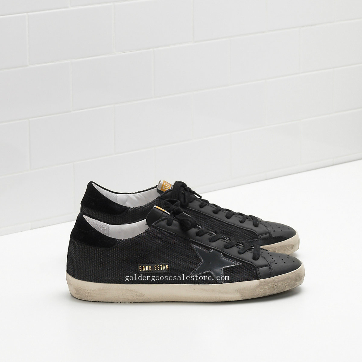 Golden Goose Deluxe Brand Super Star Sneakers In Technical Fabric Upper With Leather Star G30MS590A98